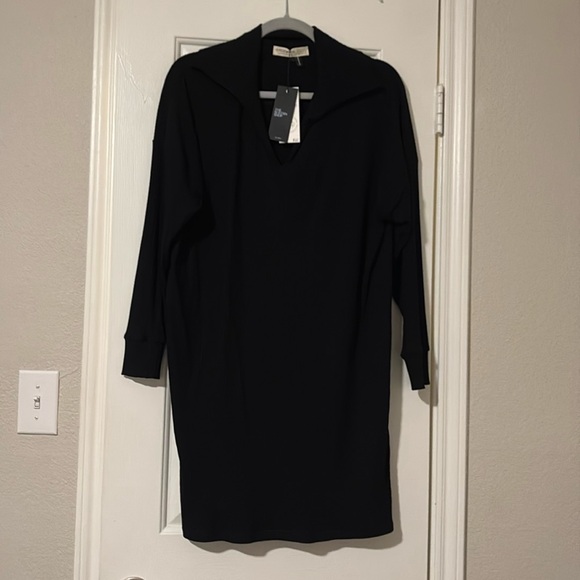Collar Rib Tunic Dress - Picture 1 of 8